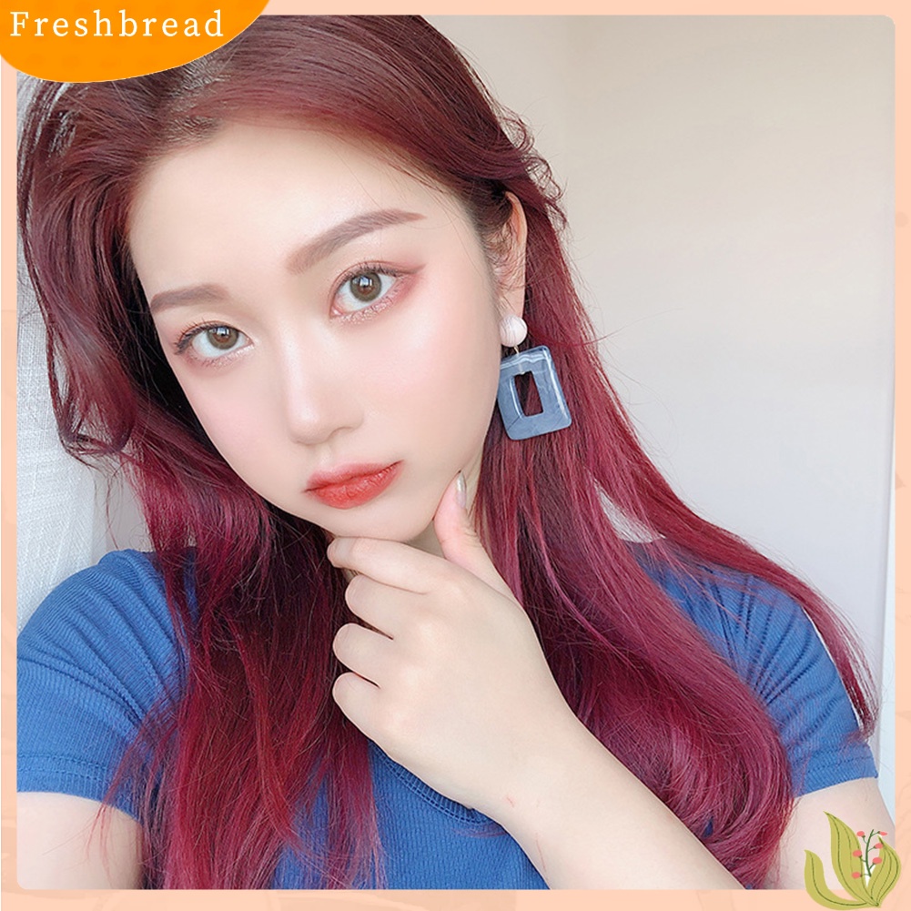 &lt; Freshbread &gt; Fashion Wanita Bunga Lingkaran Persegi Panjang Pesona Drop Anting Pesta Perhiasan Hadiah