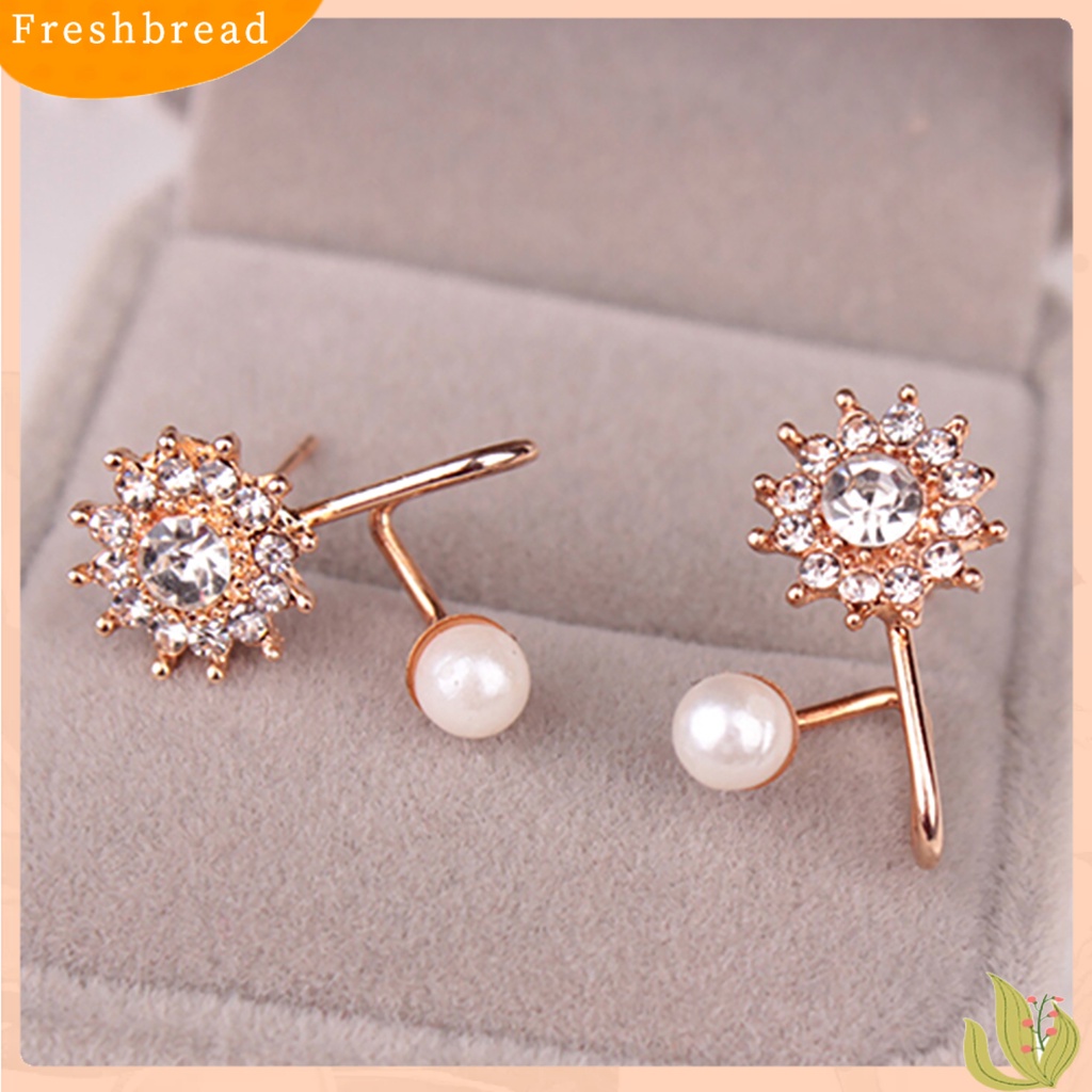 &lt; Freshbread &gt; 1pasang Anting Stud Pengerjaan Halus Elegan Ringan Snowflake Charm Earrings Ear Stud Untuk Pacaran