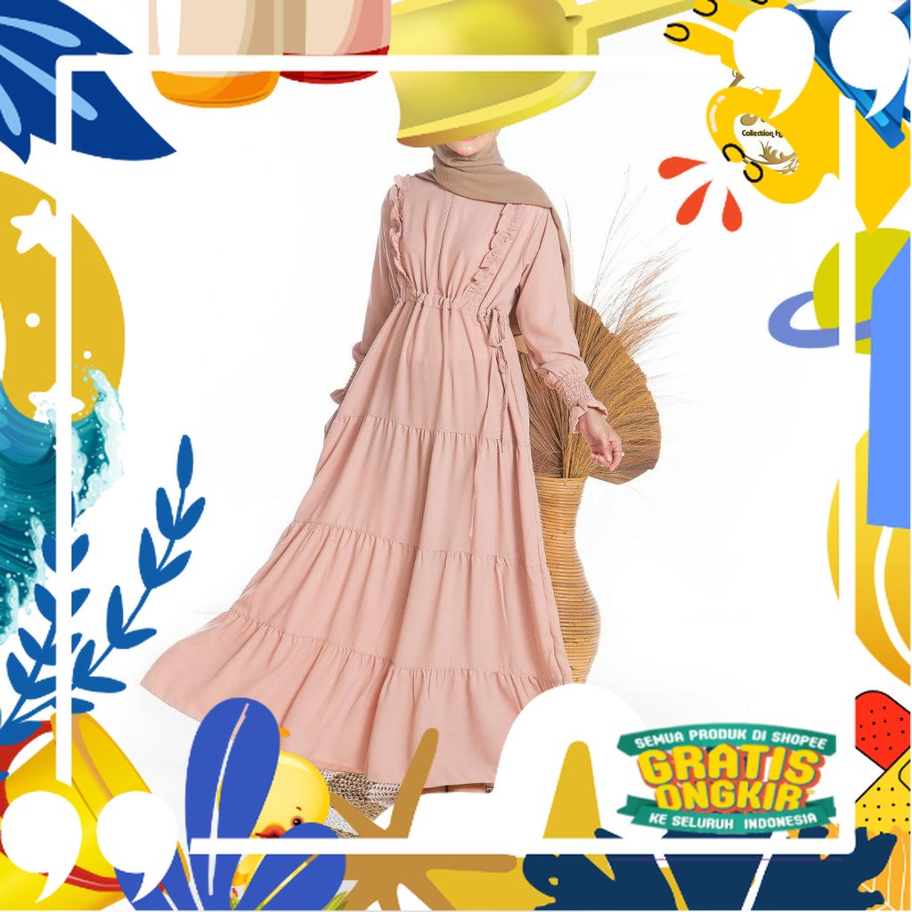 Atika Dress Amie | Casual Dress | Dress Kondangan | Dress Korea | Gamis Terbaru 2022 | OOTD Wanita S