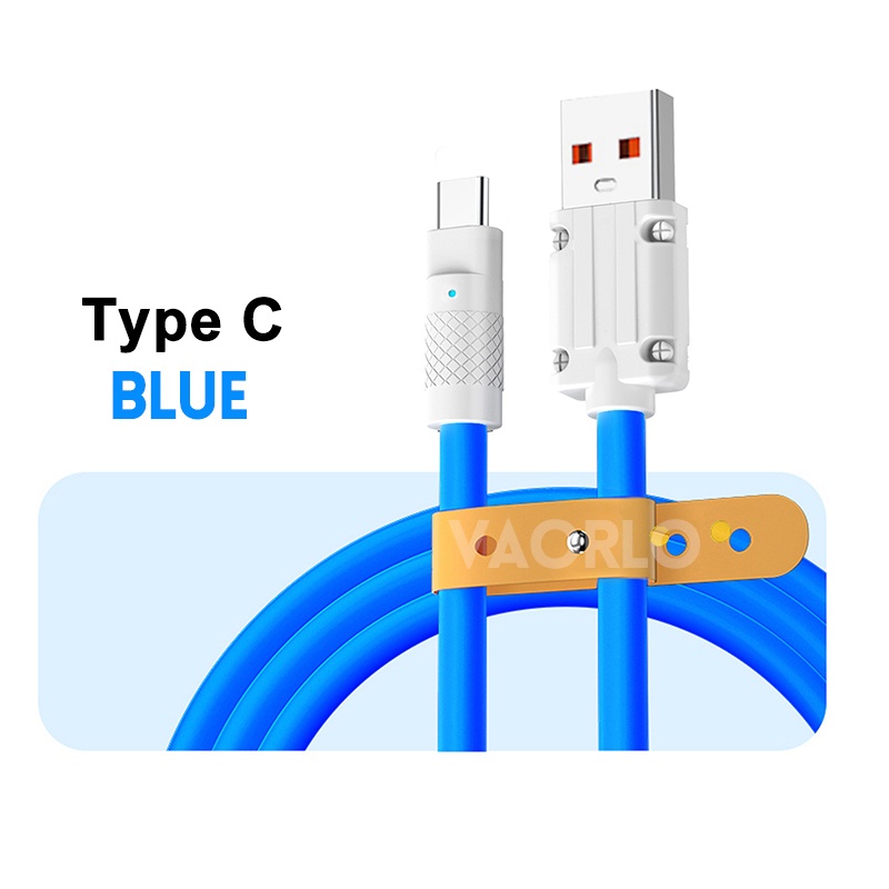 Disour 6A Kabel Pengisian Cepat USB Protection Charge Cable USB Ke Tipe C Micro Cable TPE Silicone Kabel Charge Cepat Untuk iPhone Samsung Android