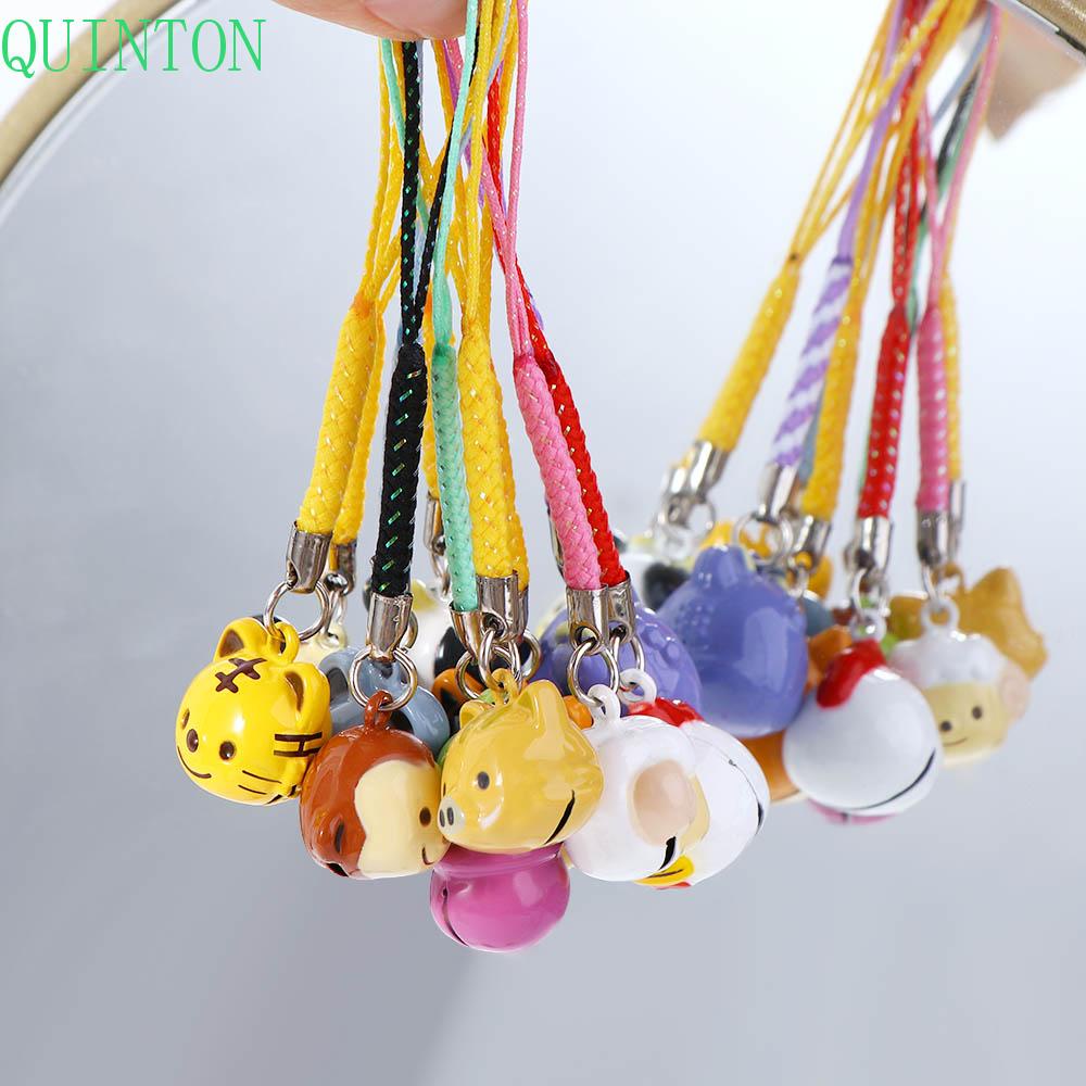 Quinton Tali Bell Telepon Untuk Telepon Novelty Hadiah Beruang Kelinci DIY Gantungan Kunci Kartun Bell Liontin Phone Lanyard