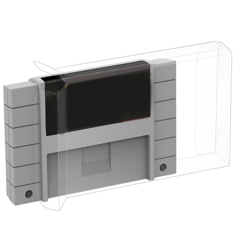 Gro 10-Piece set Plastik Transparan Cover Pelindung Game Cartridge Protectors Protections Case Lengan Kotak Untuk SNES