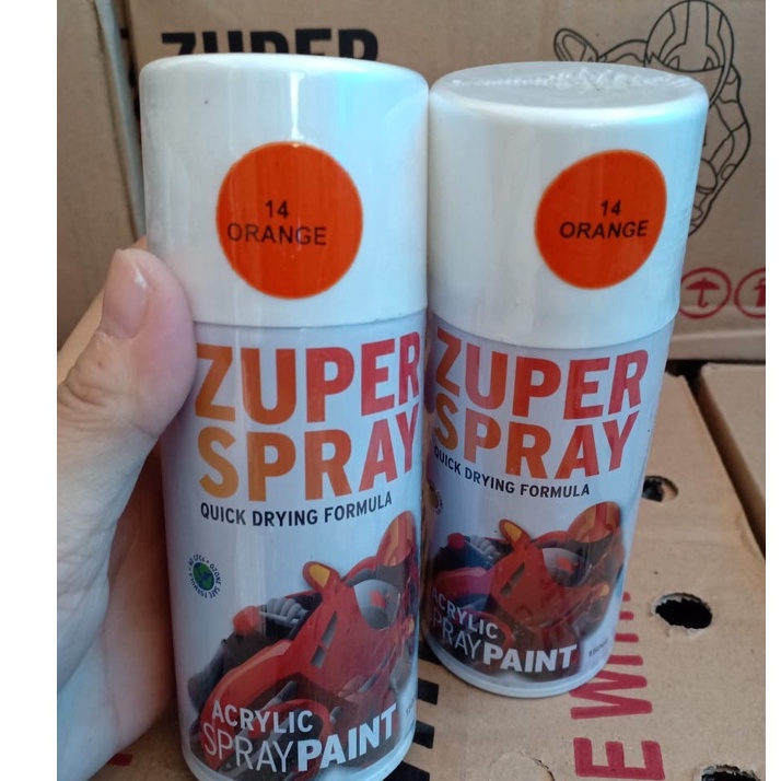 Zuper Spray Paint Pilok Pilox Warna Orange (P 14) 150cc/150ml