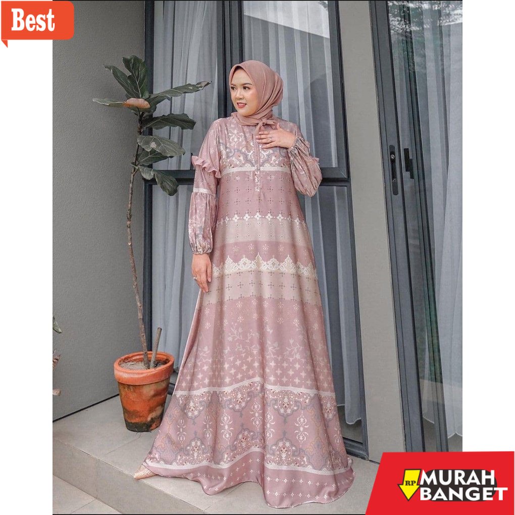 GAMIS SIZE BESAR TERBARU- [ terlaris ] GAMIS MUSLIMAH BAHAN MAXMARA SILK || Baju gamis dewasa Gamis 