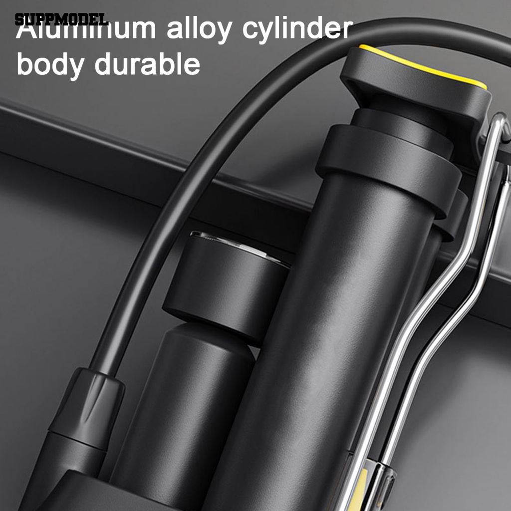 Suppmodel 1set Pompa Sepeda Pedal Anti slip Aksesoris Motor Pompa Bersepeda Mini Kaki Ban Air Inflator US/UK/France Nozzle