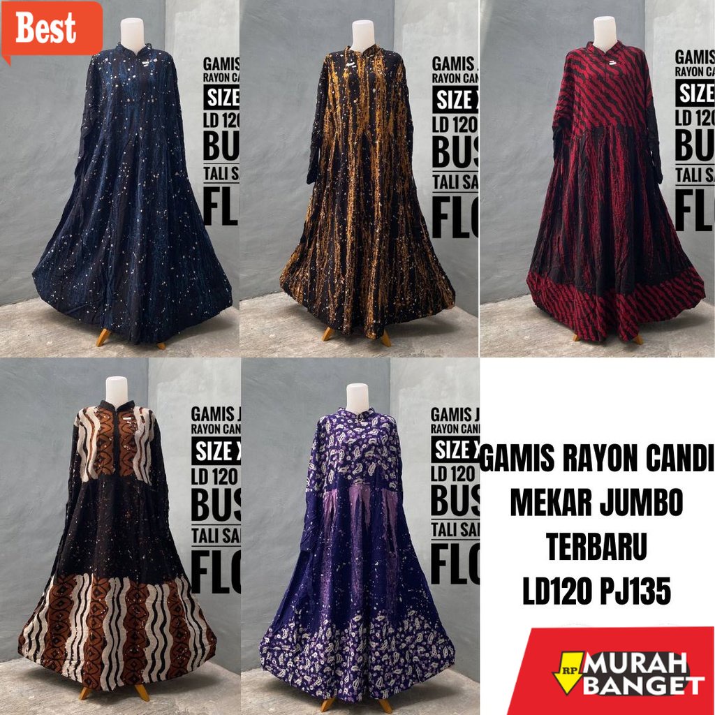 GAMIS SIZE BESAR TERBARU- Gamis Wanita Dewasa Ibu Ibu Jumbo Syari Lebaran Terbaru Busui Friendly Res