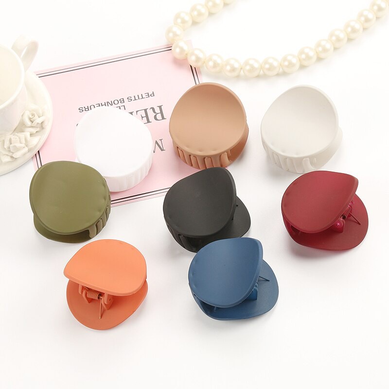 Jedai Doff Bulat Jepit Salon Korea Matte Mini Hair Claw Clips - Jedai Korea Impor Bulat Doff Edition