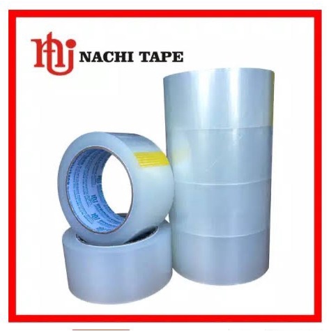 

NEW SALE !!! PROMO Isolasi / Tape / Lakban Bening / Transparan OPP NACHI 5 cm / 2 inch 100 Yard TERLARIS