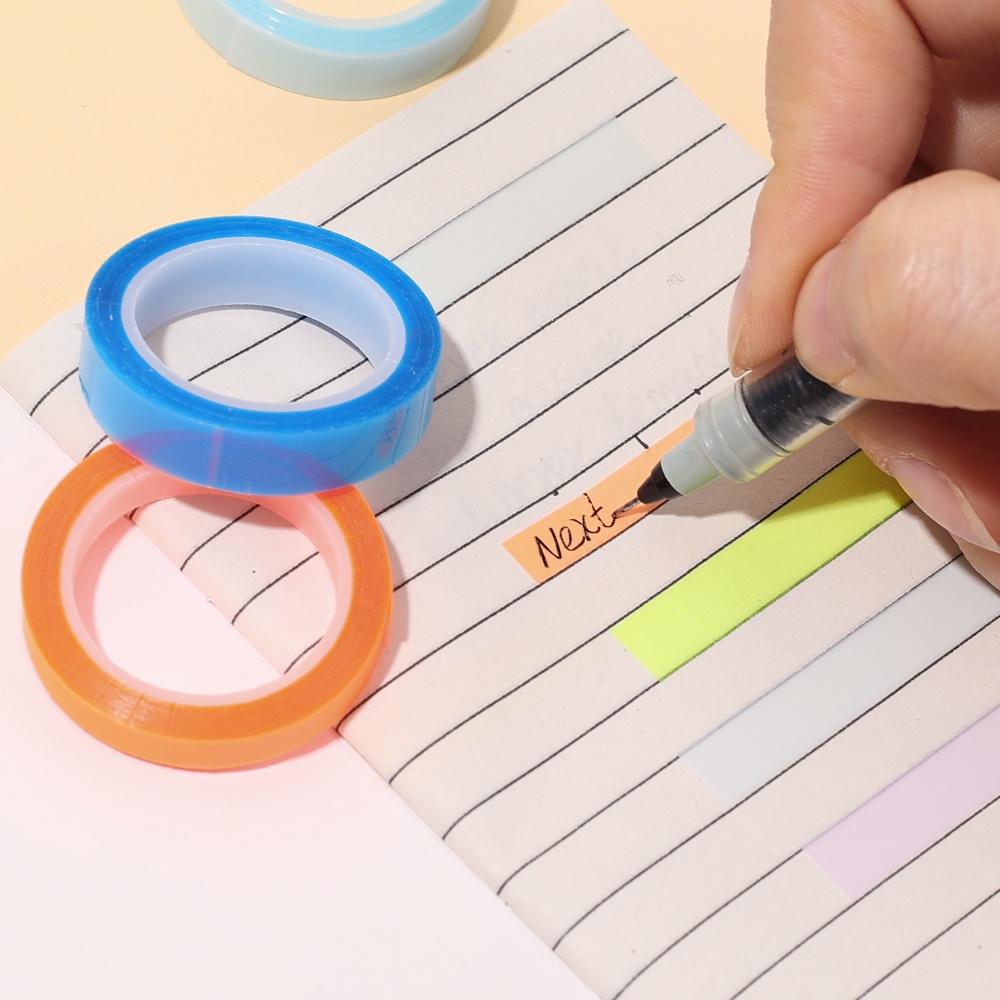 [Unggul] Alat Tulis Siswa Penanda Halaman Neon Indeks Warna Sticky Notes Loose-leaf Notes Lepas Stiker Tembus Tape Perlengkapan Kantor Sekolah