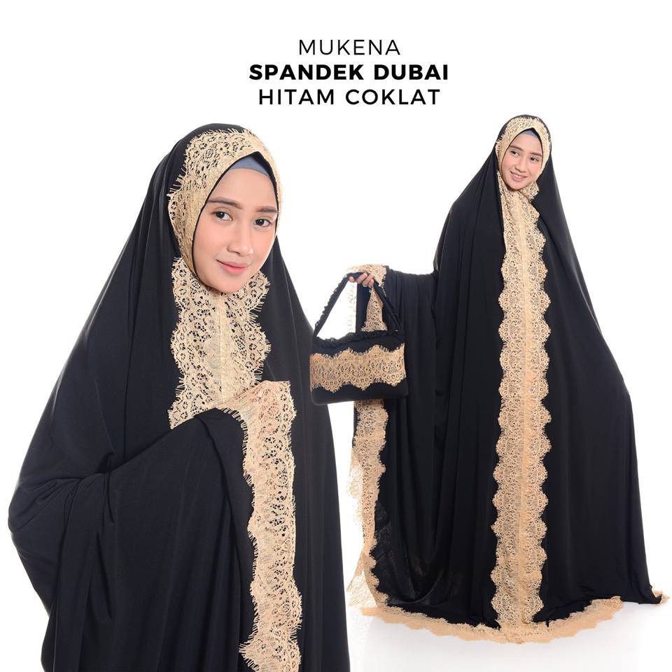 [Ready] Mukena Premium Mukena Terusan Dubai Renda √ J89 / Mukena Dewasa Katun Prada Mix Twotone Jumb