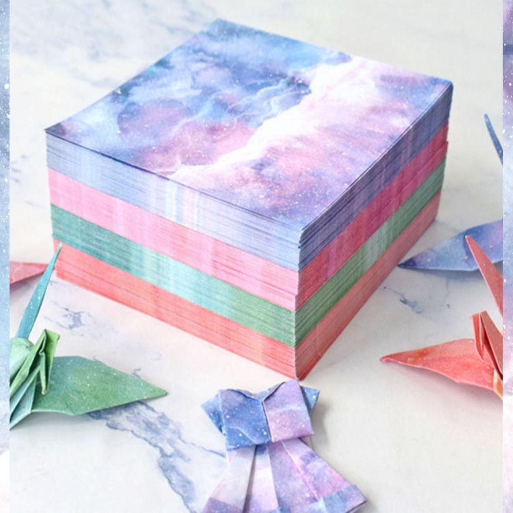 [Elegan] Origami paper DIY Premium Galaxy Double Sides Kertas-Potong Sakura Craft paper