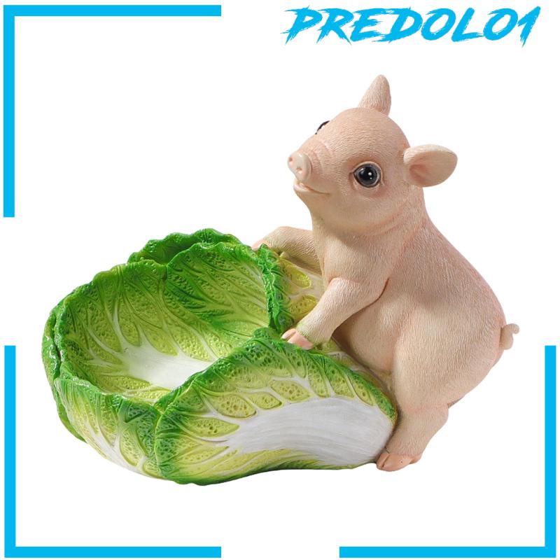 [Predolo1] Mangkuk Penyimpanan Patung Celeng Kreatif Tempat Kunci Patung Hewan Serbaguna