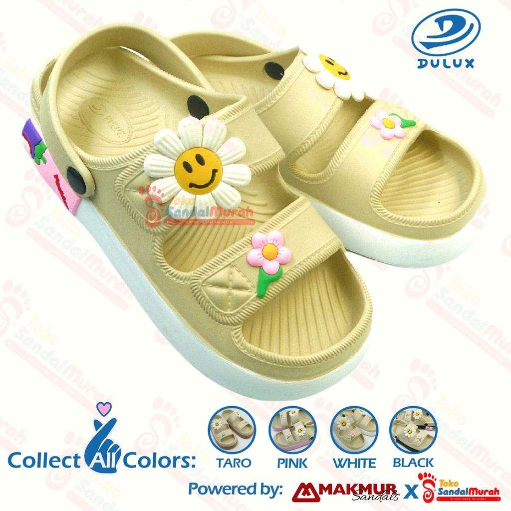 Toko Sendal Murah - Sandal Slop Ban 2 Uk 30 - 40 / Sandal Perempuan Motif Bunga / Sandal Sepatu  Kekinian Tebal Anti Licin / Sandal Tali Belakang Terbaru [Toko Sendal Murah M 530]