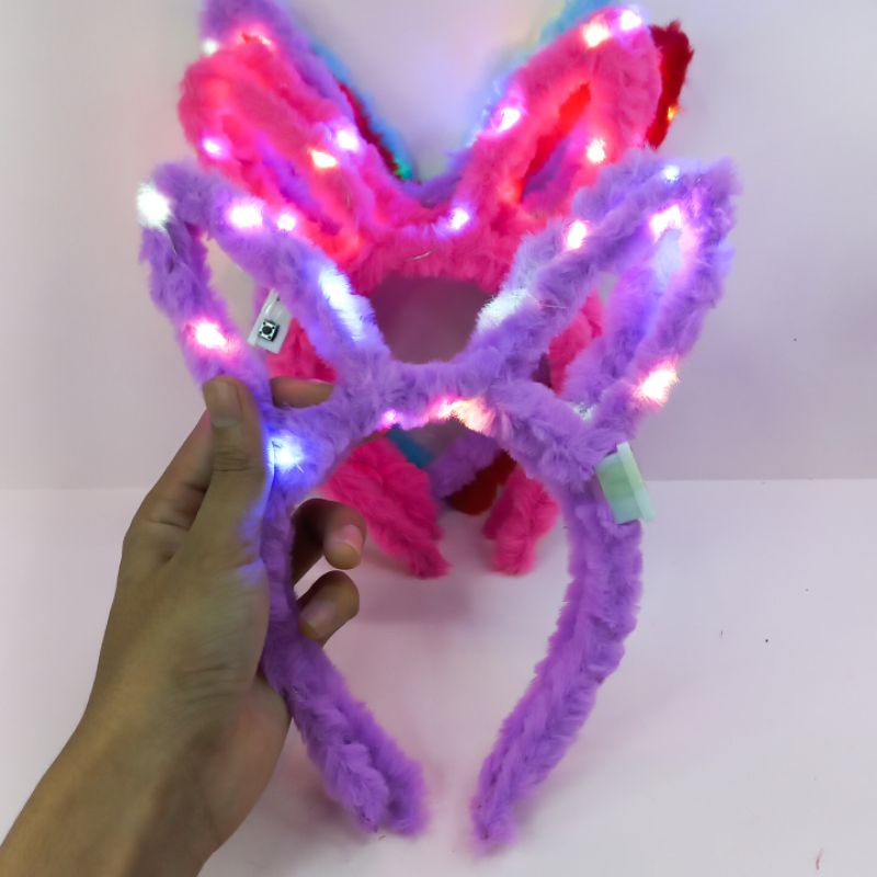 Bando Led Bando Nyala Bando Rambut Kekinian Bando Tahun Baru Bando Kelinci