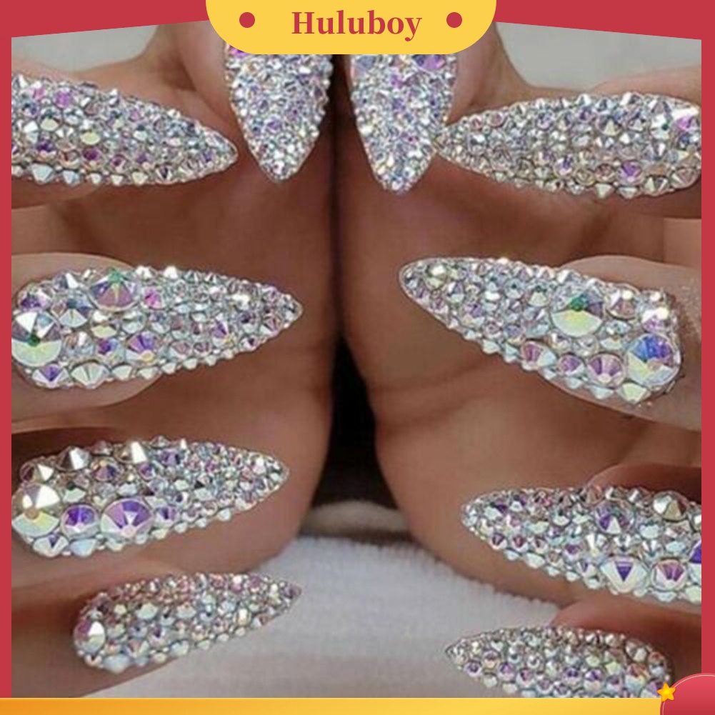 {In Stock} 12kisi Glitter Transparan Flat Berlian Imitasi Campuran Shiny Jewelry Manicure Decor