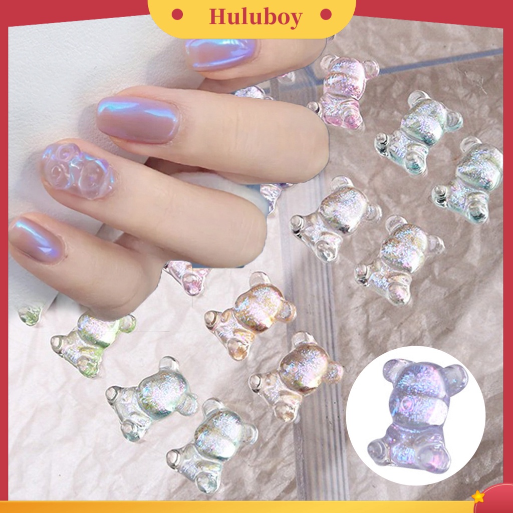 {In Stock} 50Pcs/Set Ornamen Kuku Efek Mengkilap Penembus Es Tembus Fashion Polish UV Gel Manicure Aksesoris Untuk Perempuan