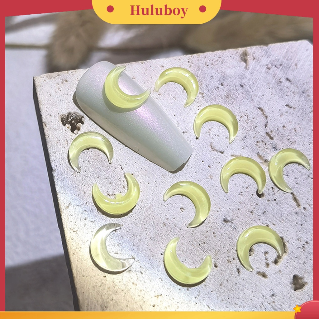 {In Stock} 20Pcs Dekorasi Nail Art Bentuk Kreatif Efek Visual Mengkilap Warna Hidup Tahan Luntur Mudah Diterapkan Bulan DIY Manicure Decoration Nail Art Designs Perlengkapan Kuku