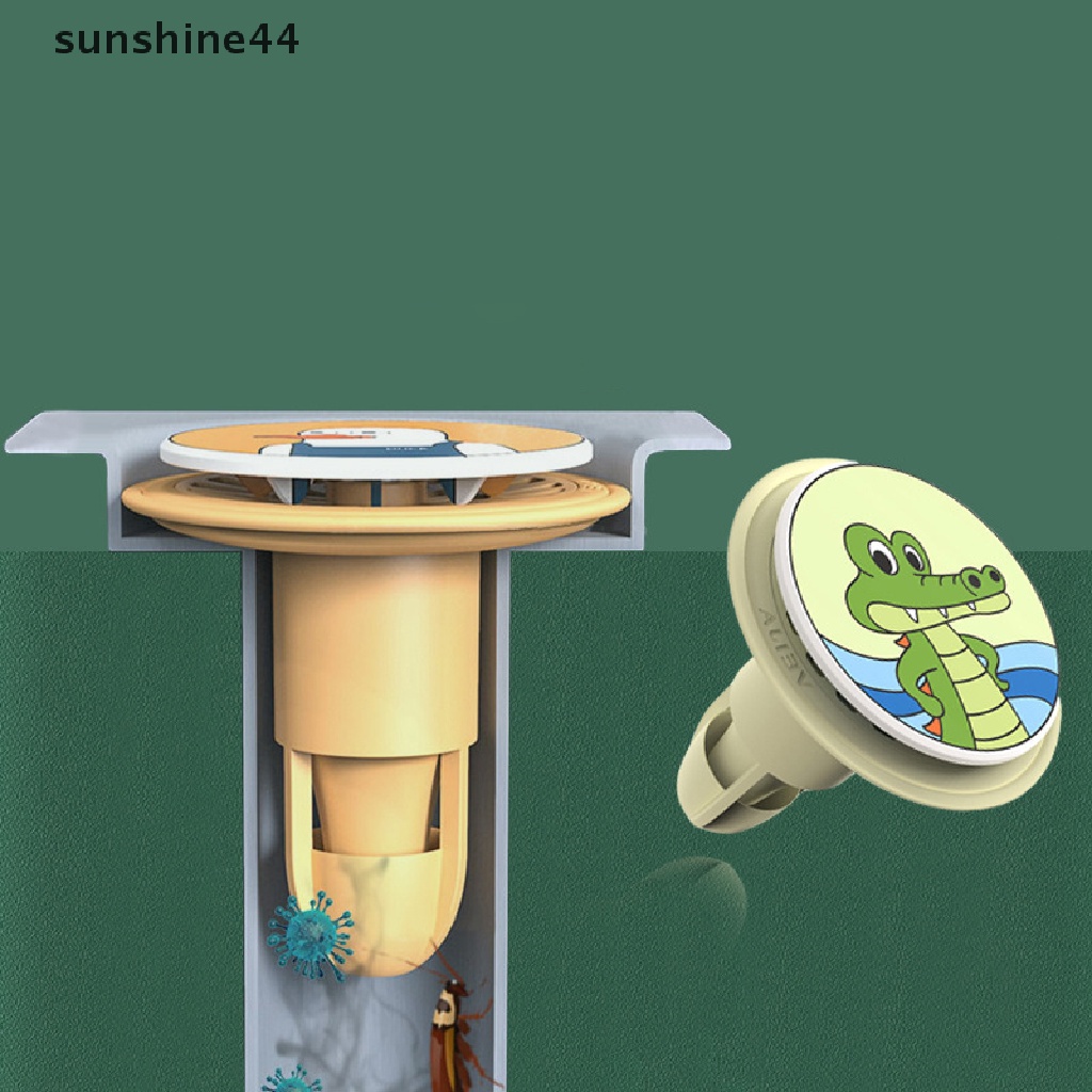 Sunshine Kartun Penutup Colokan Floor Drain Dapur Bak Mandi Wastafel Kamar Mandi Water Stopper ID