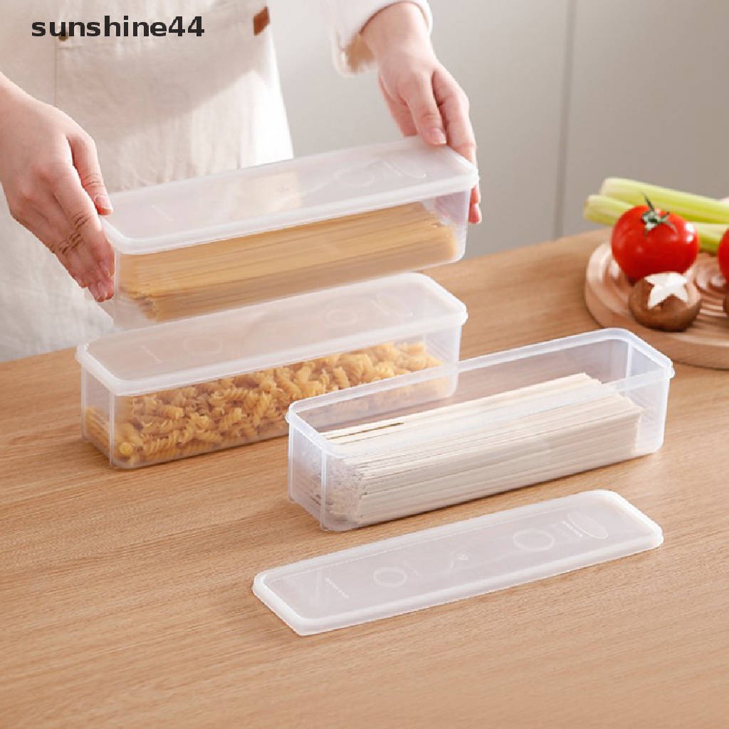 Sunshine 1Pc Rectangular Sealed Food Pasta Spaghetti Box Kotak Penyimpanan Kulkas ID