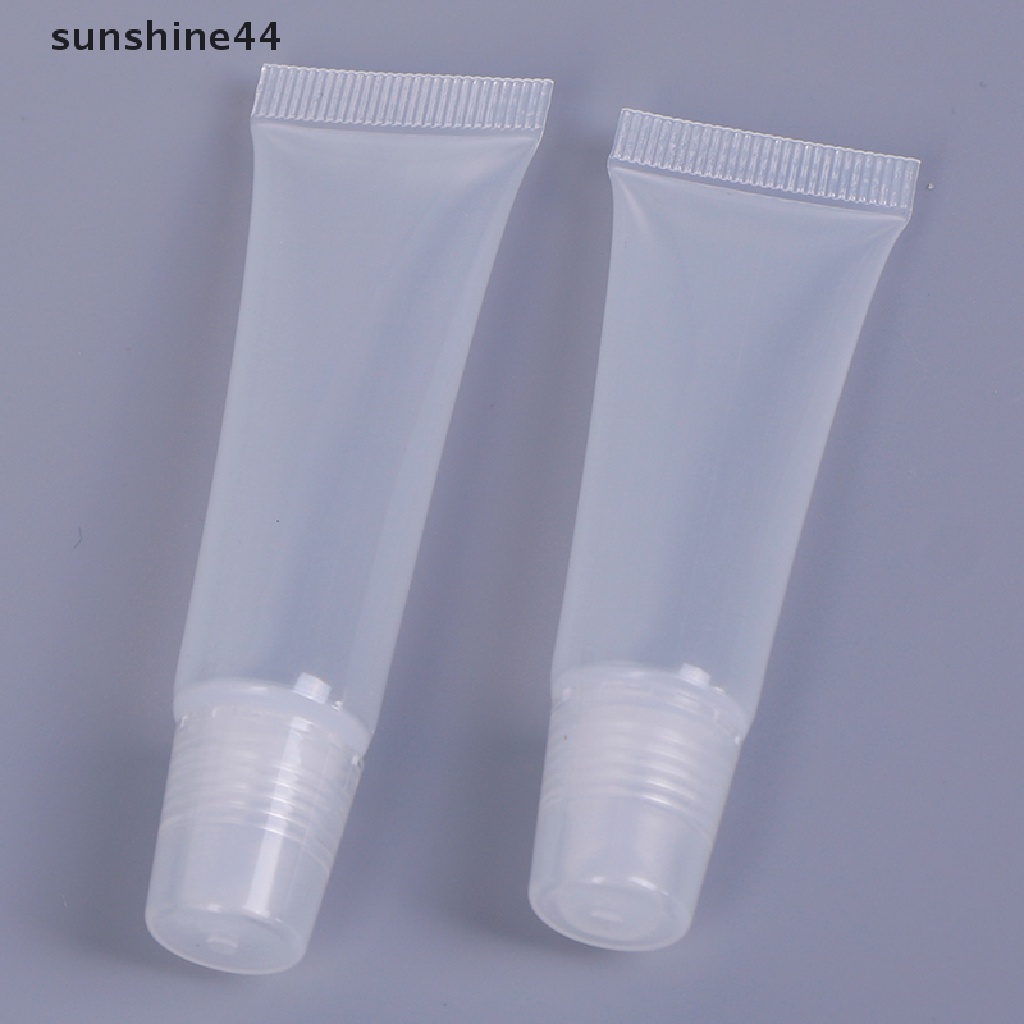 Sunshine 10PCS 8ml/15ml Tabung Plastik Kosong Lip Gloss Balm Wadah Kosmetik Bening ID