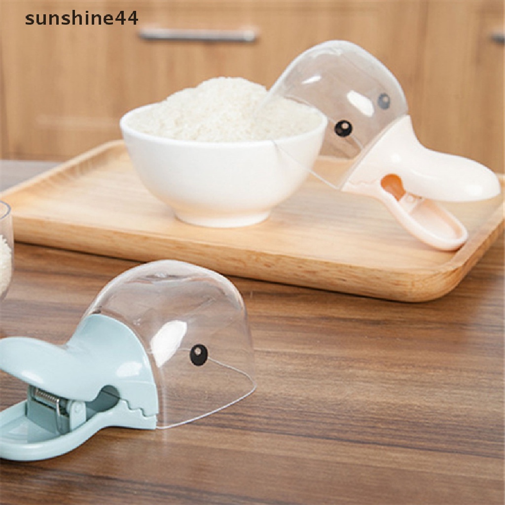 Sunshine 1Pc Lucu Kartun Makanan Hewan Peliharaan Food Spoon Pet Perlengkapan Makan Biru Pink ID