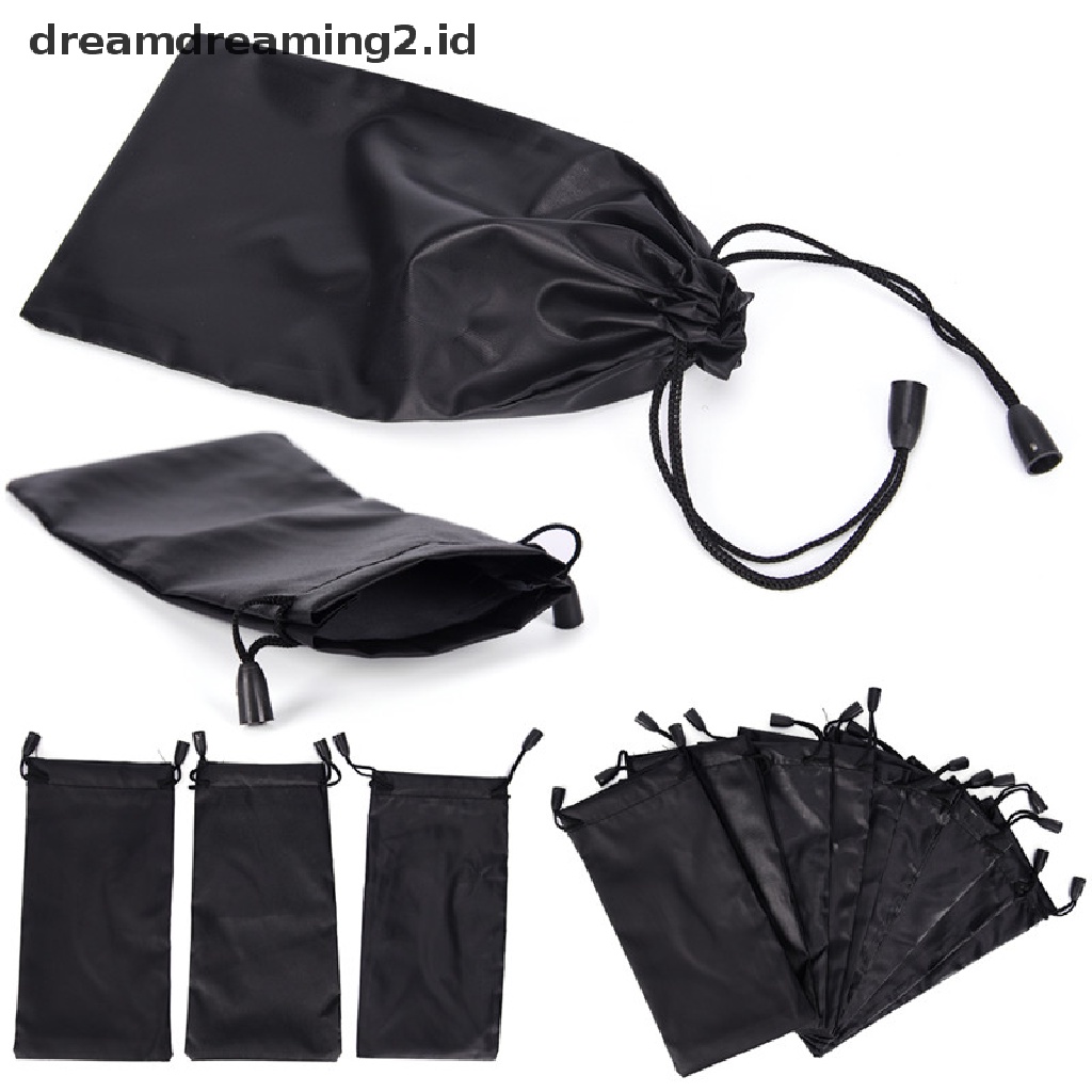 (hot) 3pcs Microfiber Pouch Bag Soft Cleaning Case Kacamata Sunglasses Kacamata Hitam//