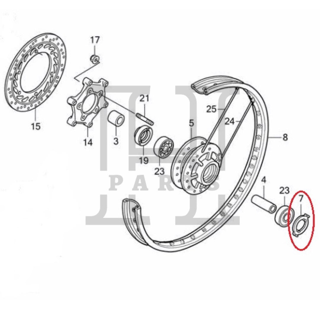 RETAINER GEAR BOX SPEEDOMETER PLAT RING SEAL TAHANAN GEAR BOX NEW MEGAPRO VERZA FI CB 150R 44680-KSP-B00 ASLI ORIGINAL AHM HGP HONDA