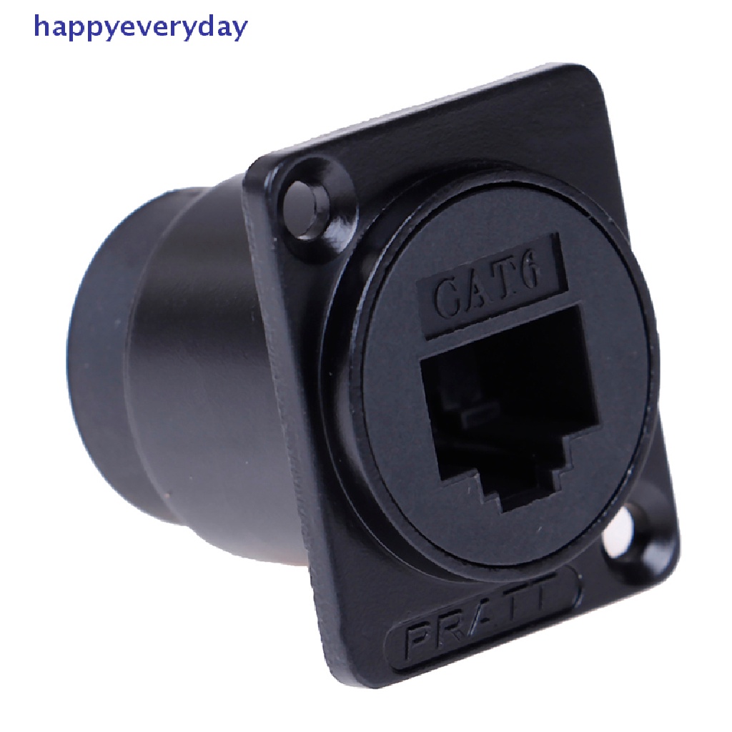 [happy] Rj45 D-type module socket female Konektor Sinyal cat6 panel mount network [ID]