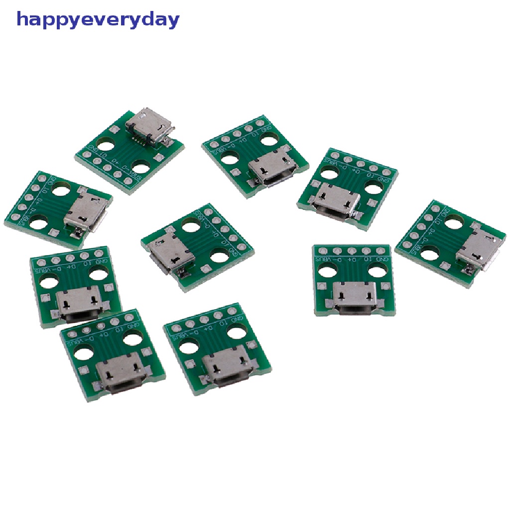 [happy] 10pcs MICRO USB to DIP Adapter 5Pin Female Konektor PCB Converter Board [ID]