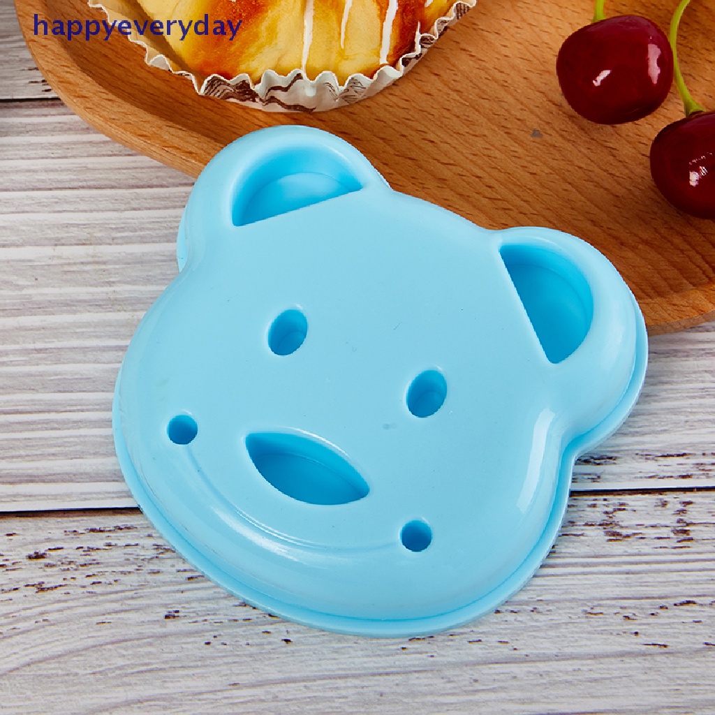 [happy] Kartun Beruang Cetakan Sandwich Roti Biskuit Embosser Kue Alat DIY Membuat Cetakan [ID]