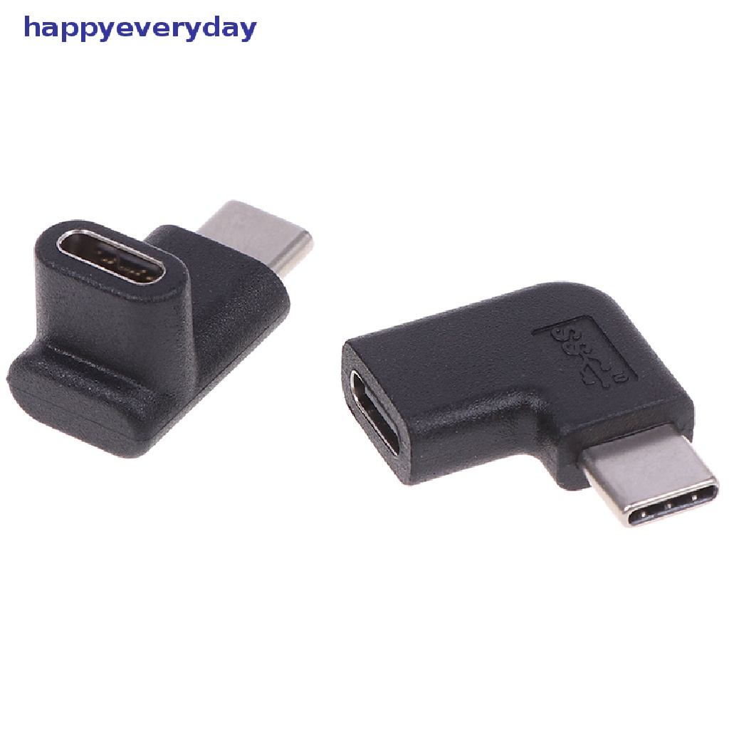 [happy] Sudut Kanan 90derajat USB 3.1 Tipe C Male To Female USB-C Converter Adapter [ID]