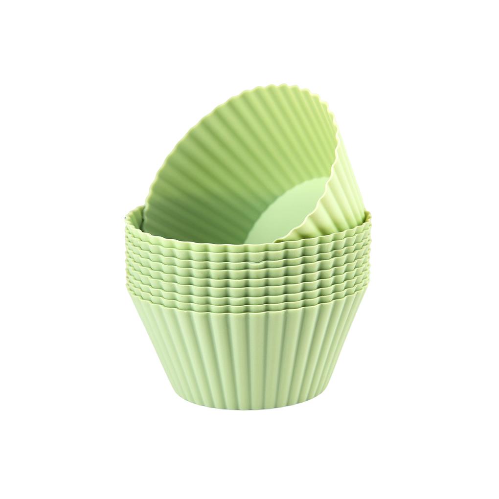 50buah Cetakan Cup Muffin Silikon Cetakan Cupcake Bulat Dapat Digunakan Kembali DIY Alat Dekorasi Kue Jelly Bakeware Pesta