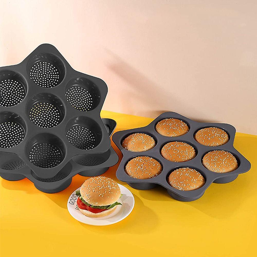 [Elegan] Cetakan Roti Hamburger Dapur Rumah Mudah Dilepaskan Alat Baking Anti Lengket