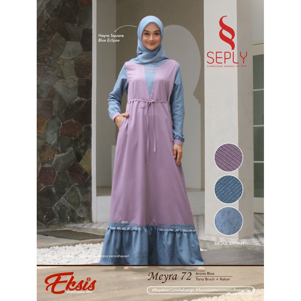 (SALE) SARIMBIT KELUARGA SEPLY EKSIS 180 ARONA BLUE ORIGINAL PREMIUM DRESS TERBARU 2022