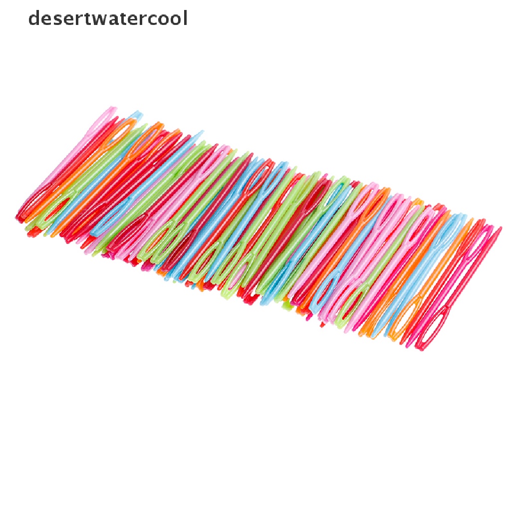 Deid 100Pcs 7cm Plastik Knitg s Crochet Hooks Tapestry Benang Wol s DIY 20pcs 7cm Plastik Knitg s Crochet Hooks Tapestry Benang Wol s DIY  Kaitan Kaitan Knitg s Plastik 7cm Tahan Lama