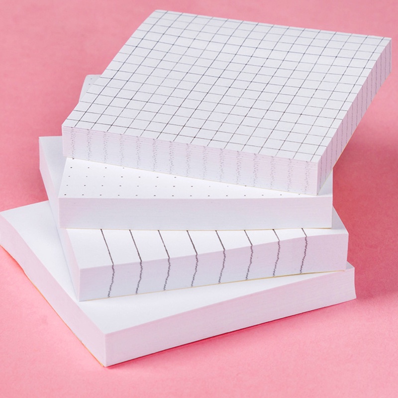 80 Lembar Sederhana Persegi Sticky Notes Mahasiswa Portable Mini Blank Kraft Paper Memo Pad