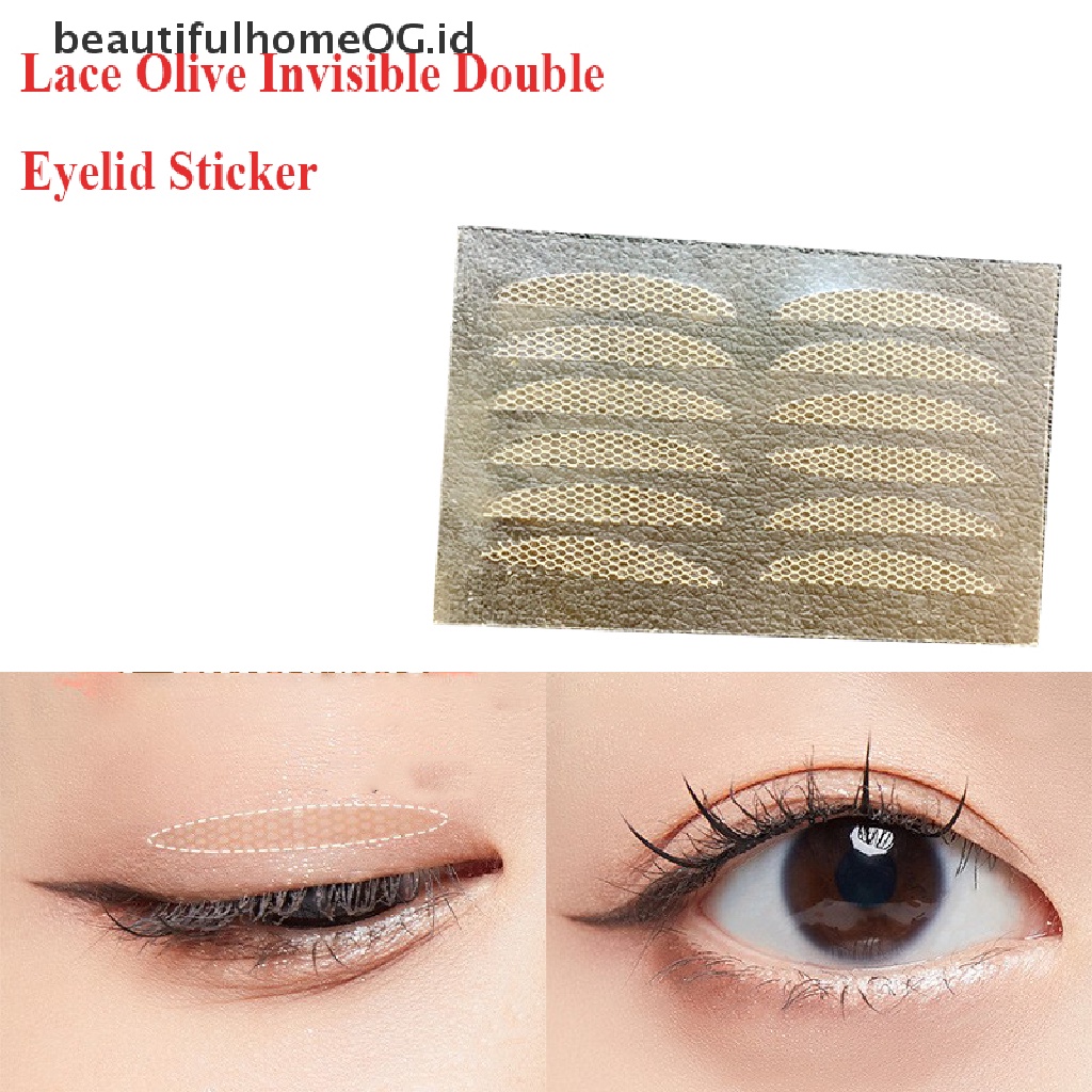 // Lebaran// 1pak Stiker Sticker Kelopak Mata Ganda Invisible Double Eyelid Lace Sticker Transp **