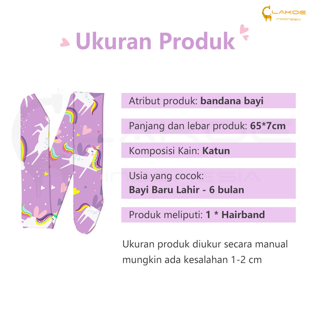 Lakoe  Ikat Kepala Anak newborn/karet rambut anak/ headband karet rambut anak bayi