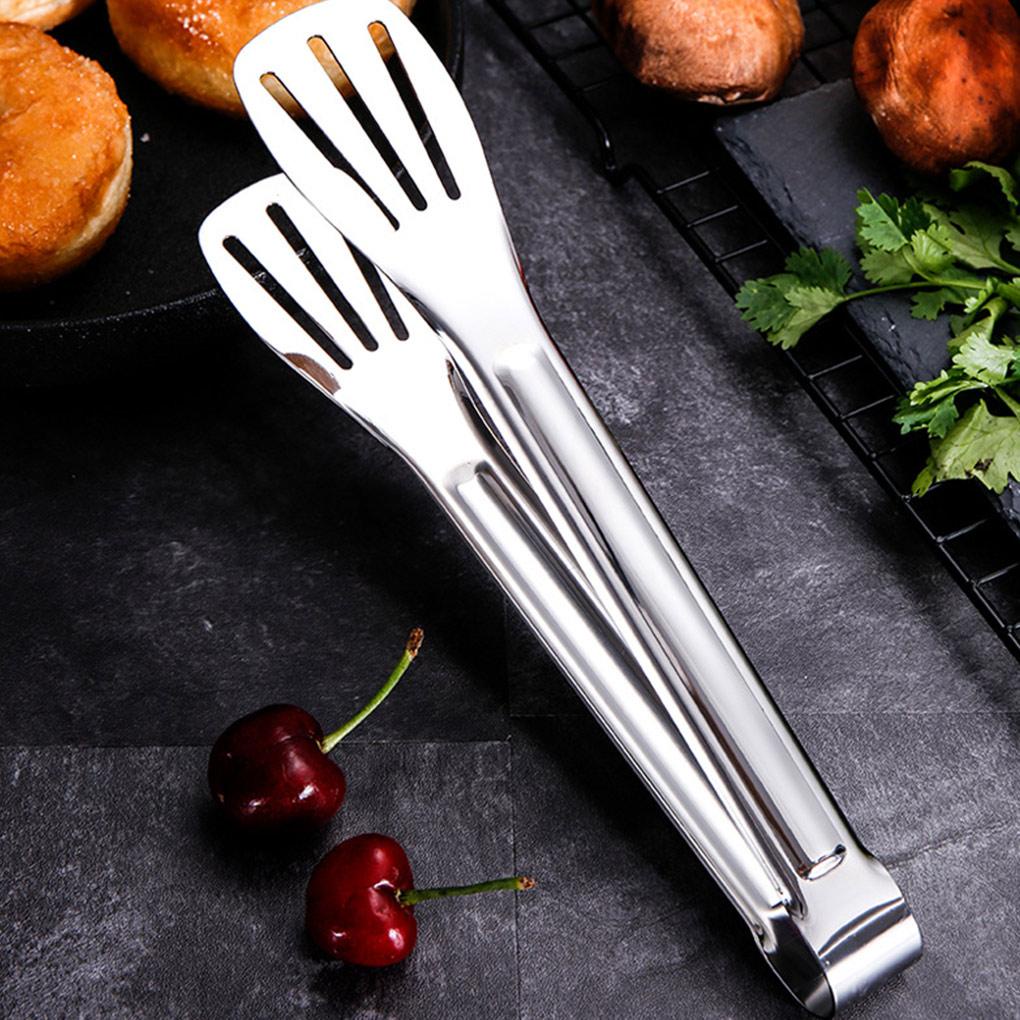 Klip Makanan Penjepit Steak Barbekyu Tong Opsional Ukuran Grip Roti Dapur Gadget Dicuci Ada Burr Menebal Alat BBQ