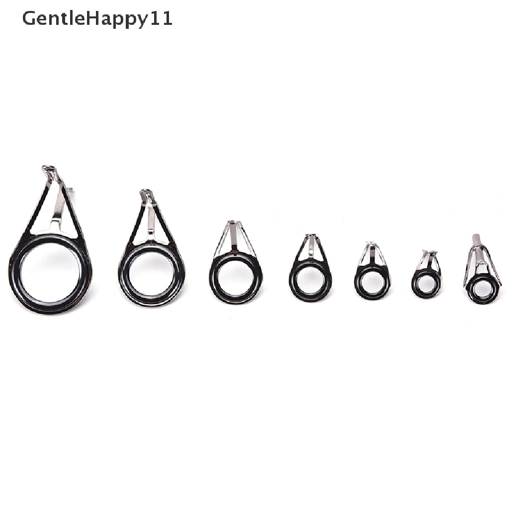 Gentlehappy 7 Pcs Ukuran Campur Memancing Top Rings Rod Pole Repair Kit Line Guides Eyes Sets New id