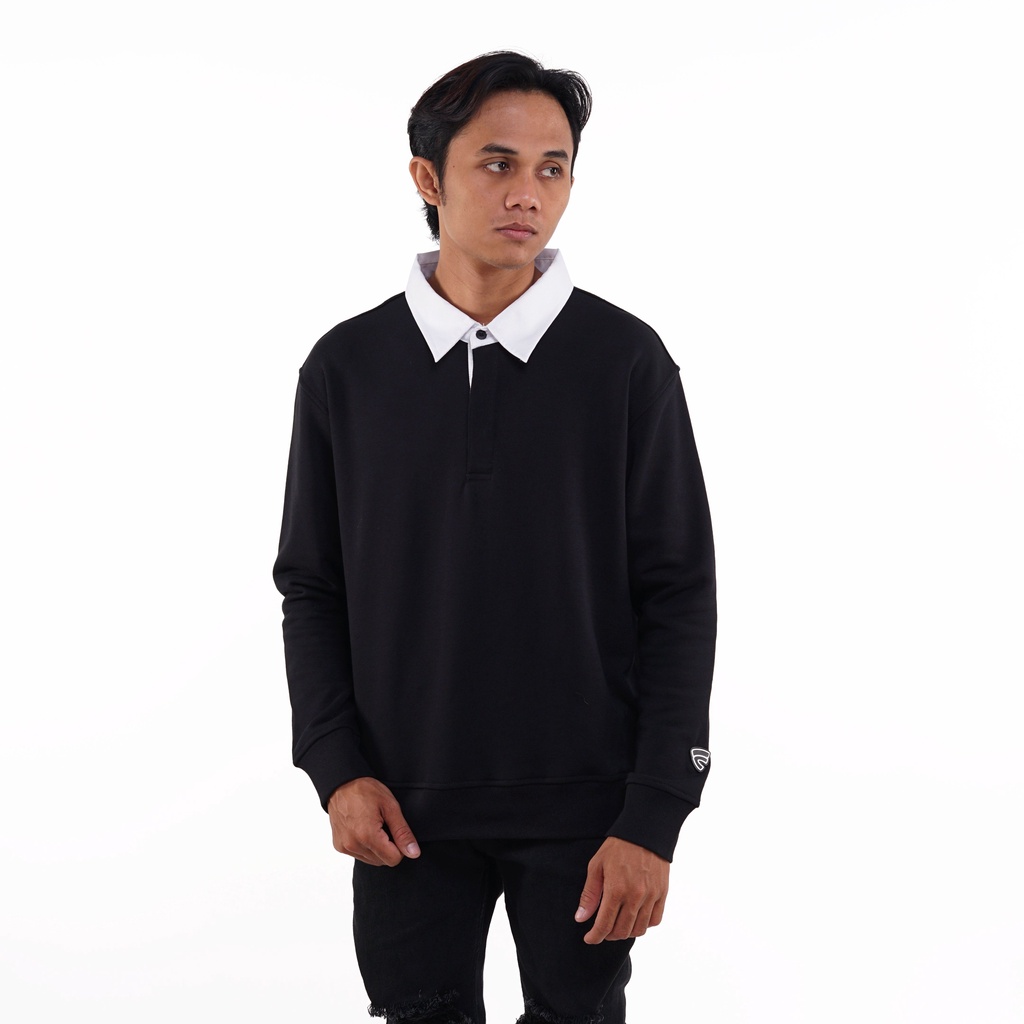 KAOS POLO LENGAN PANJANG FRIDAY KILLER | LINE OUT BLACK