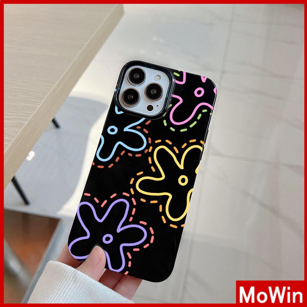 For iPhone 14 Pro Max iPhone Case Black Glossy TPU Soft Case Shockproof Protection Camera Cute Color Lines  Compatible with iPhone 13 Pro max 12 Pro Max 11 xr xs max 7Plus 8Plus