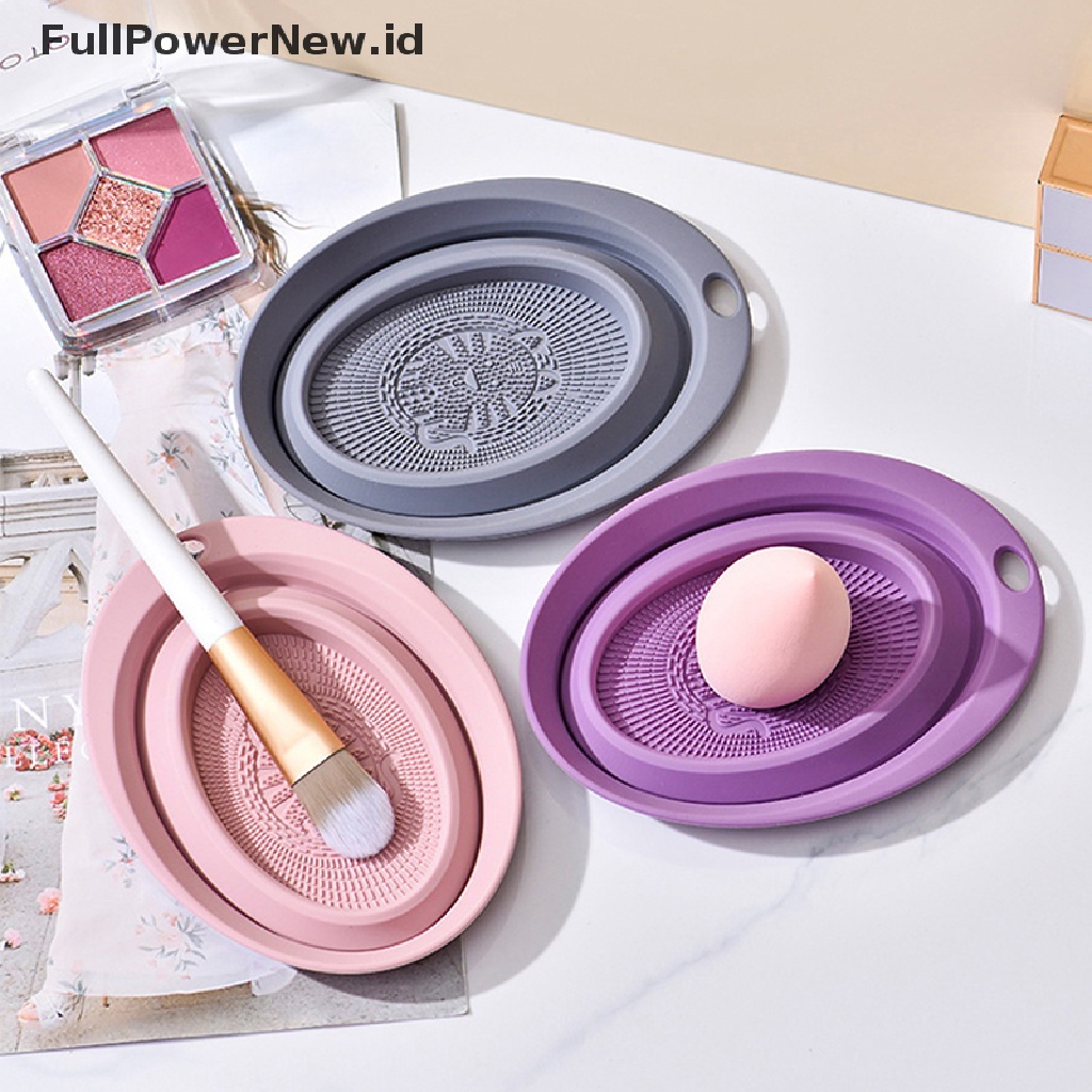 Power Silicone Makeup Brush Cleaner Alat Alas Pembersih Papan Scrubber Cuci Mangkok ID