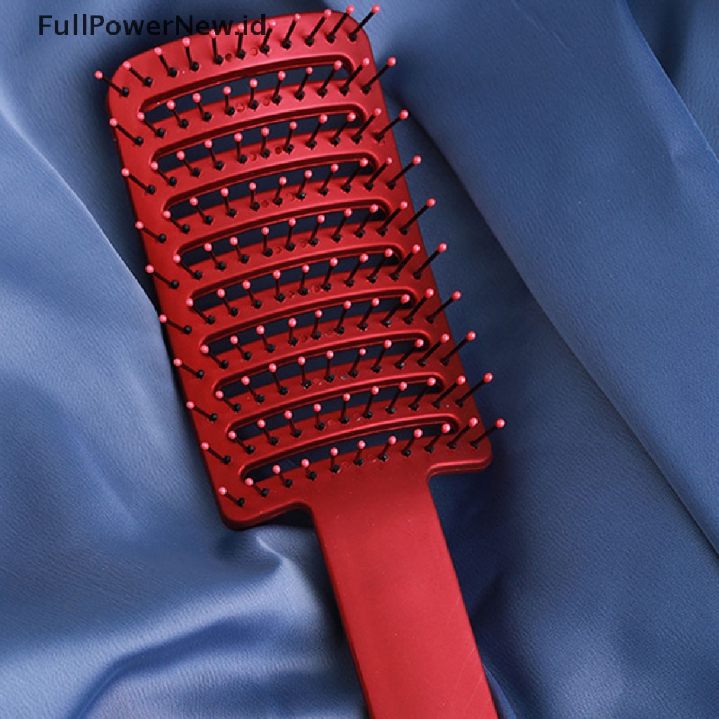 Power Rambut Kulit Kepala Pijat Sisir Nilon Basah Keriting Detangle Wanita Sikat Rambut Styling Tools ID