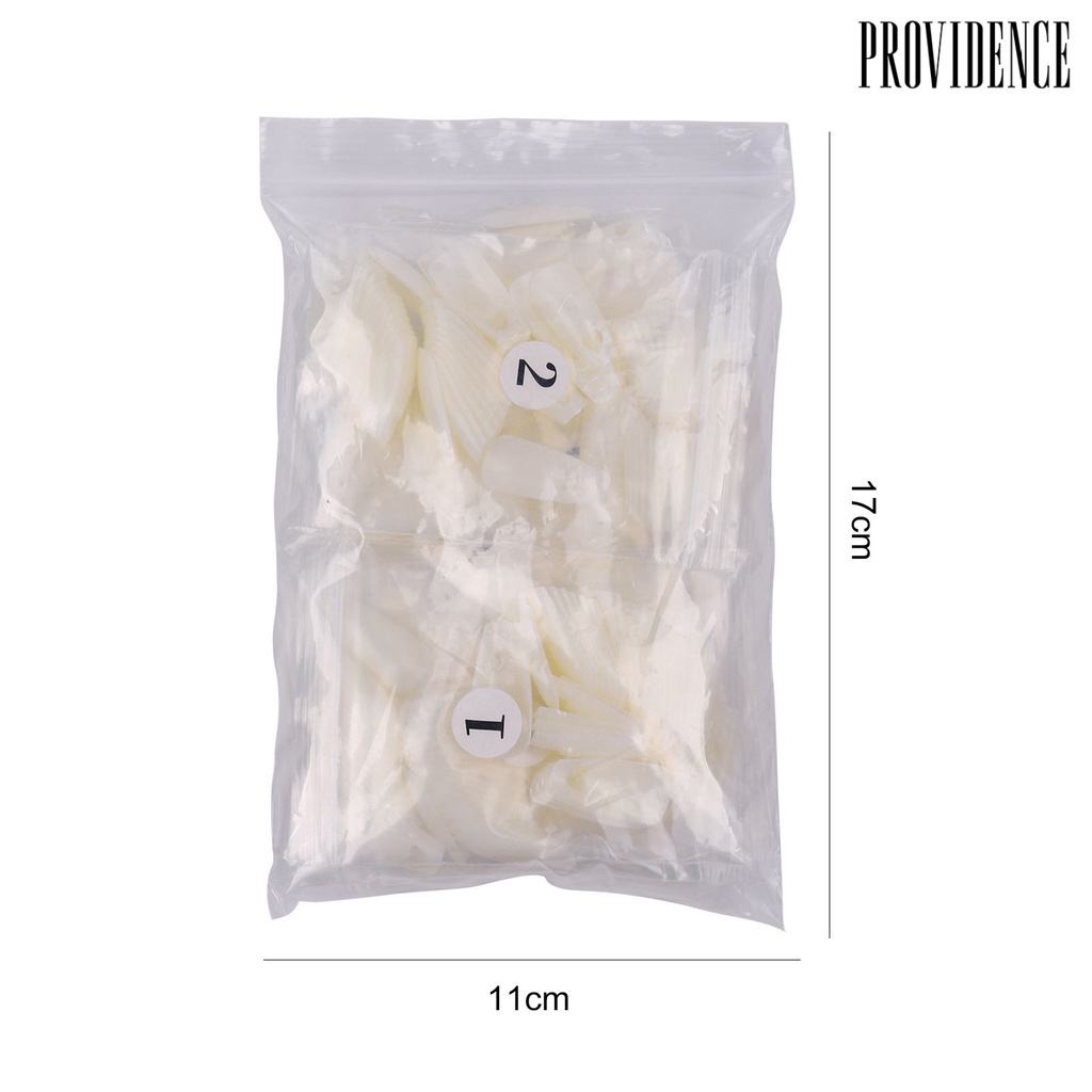 Providence 504 Pcs/Tas Patch Kuku Palsu Gloss Tinggi Dilepas Melubangi Jantung DIY Penuh Penutup Trapesium Kuku Ekstensi Tip Salon Kuku Pasokan