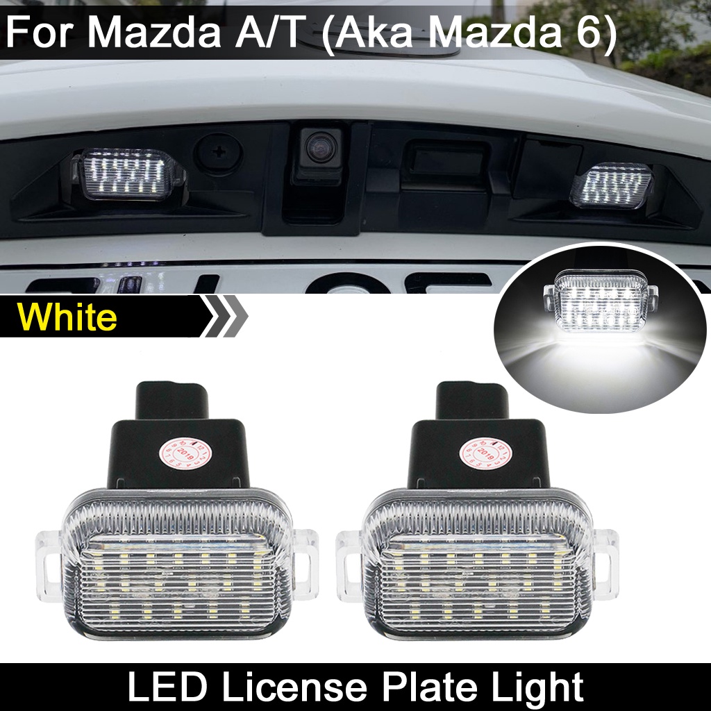 Untuk Mazda A/T (Aka Mazda 6) 2014-2020 Untuk Mazda 3topik 2014-2018 Lensa Bening Putih LED Plat Nomor Lampu