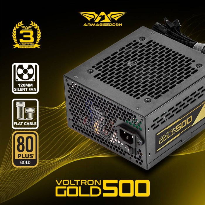 Power Supply Armaggeddon Voltron Gold 500 PSU 80+ Gold Certified