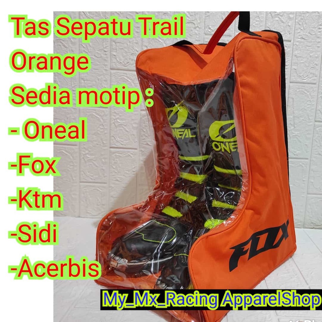 sepatu trail cross printing plus tas buat sepatu bonus sarung tangan satu set sepatu trabas or adventure dan tas satu set cocok dan keren sepatu gunung FLOU