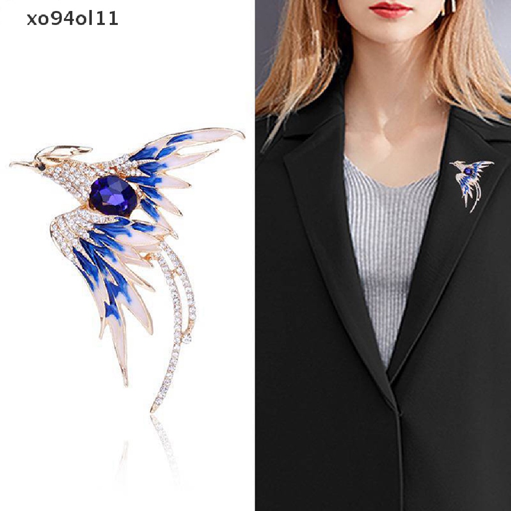 Xo Fashion Kristal Phoenix Burung Bros Pin Untuk Wanita Perjamuan Pesta Perhiasan Hadiah OL