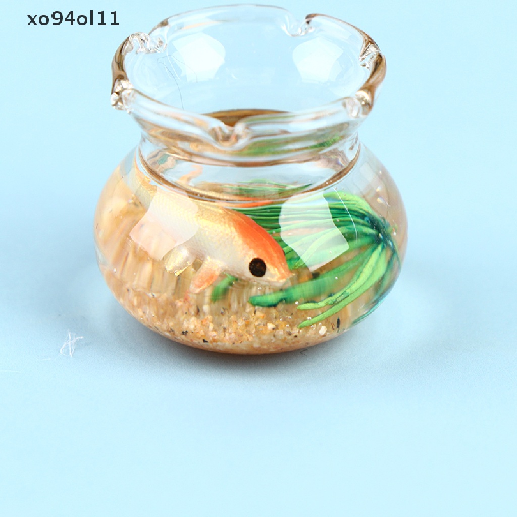 Xo Rumah Boneka Ikan Mini DIY Resin Transparan Ikan Mas s Miniatur Dekor OL